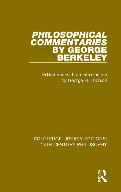 Book cover of: Philosophical Commentaries by George Berkeley. By: George Berkeley