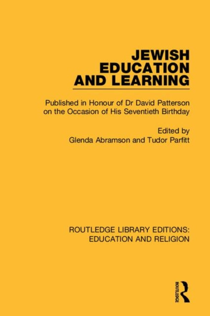 Book cover of: Jewish Education and Learning. By: Glenda Abramson