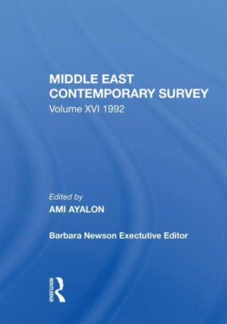 Book cover of: Middle East Contemporary Survey, Volume Xvi, 1992. By: Ami Ayalon