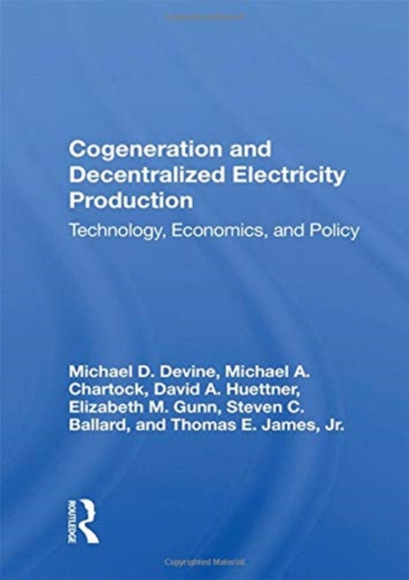 Book cover of: Cogeneration And Decentralized Electricity Production