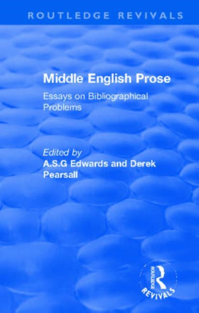 Book cover of: Middle English Prose. By: A. S. G. Edwards