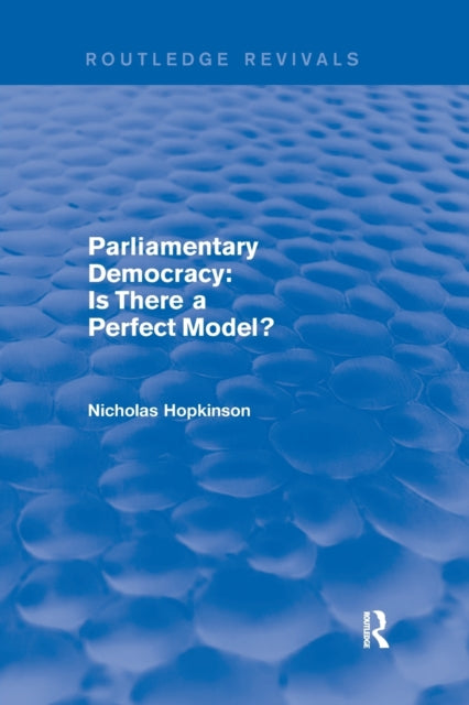 Book cover of: Parliamentary Democracy. By: Nicholas Hopkinson