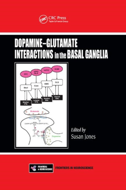 Book cover of: Dopamine - Glutamate Interactions in the Basal Ganglia. By: Susan Jones