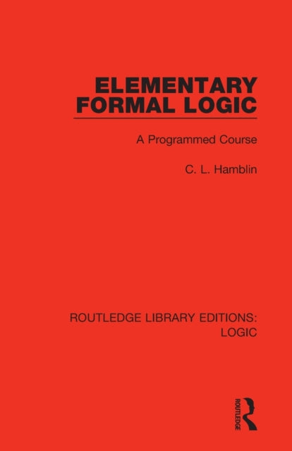Book cover of: Elementary Formal Logic. By: C. L. Hamblin