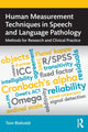 Book cover of: Human Measurement Techniques in Speech and Language Pathology. By: Rietveld Toni