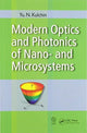 Book cover of: Modern Optics and Photonics of Nano- and Microsystems. By: Yuri N. Kulchin