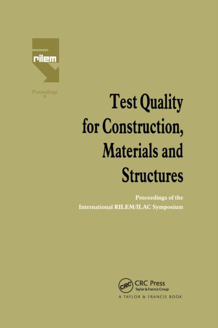 Book cover of: Test Quality for Construction, Materials and Structures
