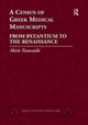 Book cover of: Census of Greek Medical Manuscripts. By: Alain Touwaide