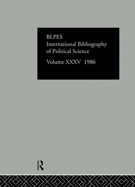 Book cover of: IBSS: Political Science: 1986 Volume 35. By: International C
