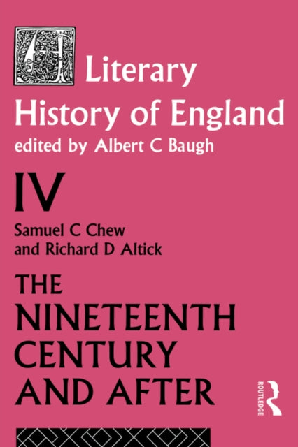 A Literary History of England Vol. 4