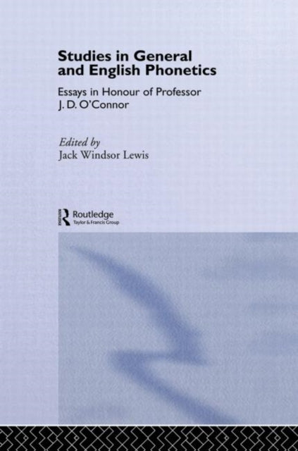 Book cover of: Studies in General and English Phonetics. By: Jack Lewis