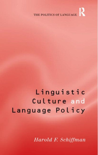 Book cover of: Linguistic Culture and Language Policy