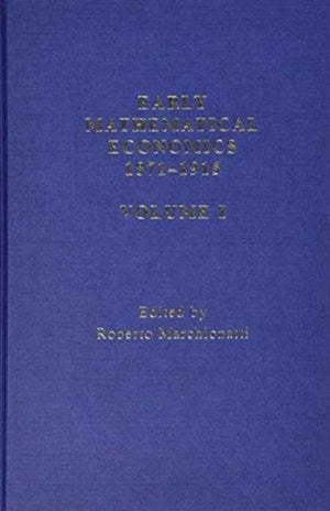 Early Mathematical Economics, 1871-1915