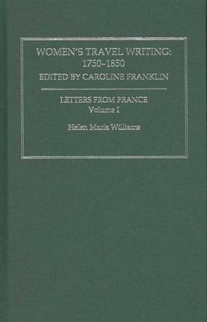 Women's Travel Writing, 1750-1850