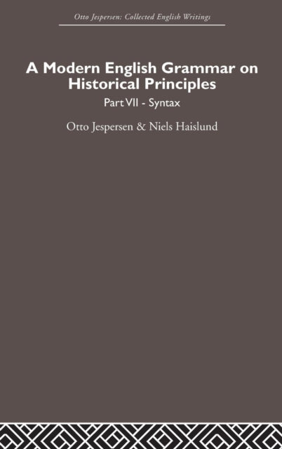 A Modern English Grammar on Historical Principles
