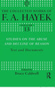 Book cover of: Studies on the Abuse and Decline of Reason. By: Friedrich A. von Hayek