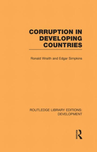 Book cover of: Corruption in Developing Countries. By: Ronald Wraith