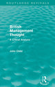 Book cover of: British Management Thought (Routledge Revivals). By: John Child
