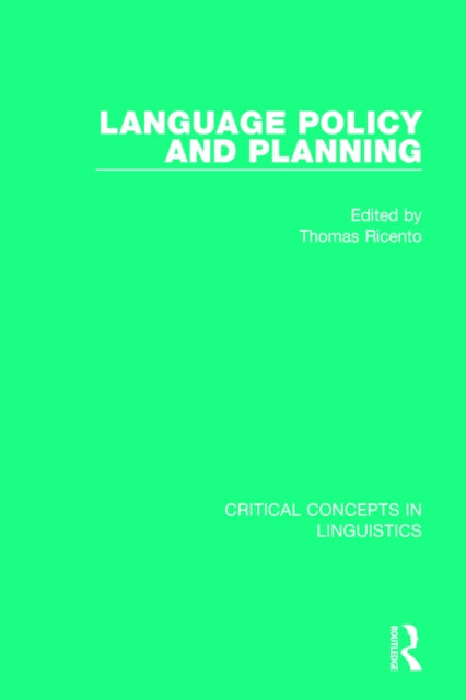 Book cover of: Language Policy and Planning. By: Thomas Ricento