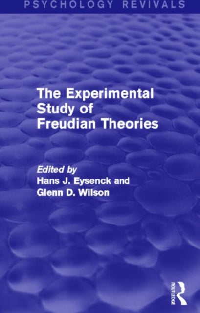 Book cover of: Experimental Study of Freudian Theories (Psychology Revivals). By: Hans Jurgen Eysenck
