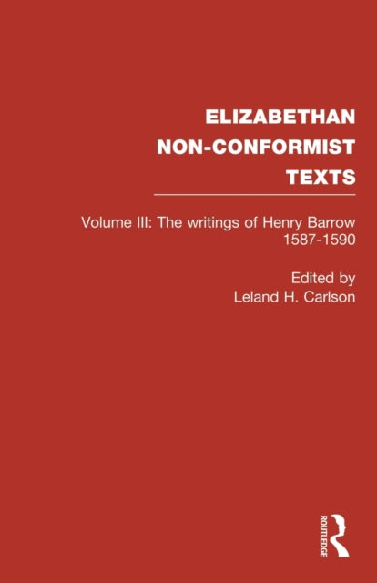 Book cover of: Writings of Henry Barrow, 1587-1590. By: Henry Barrow