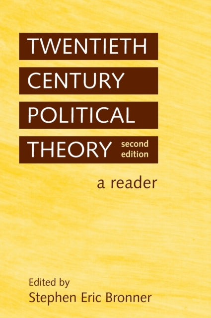 Book cover of: Twentieth Century Political Theory. By: Stephen Eric Bronner