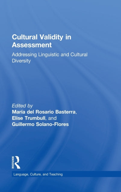 Book cover of: Cultural Validity in Assessment. By: María del Rosario Basterra