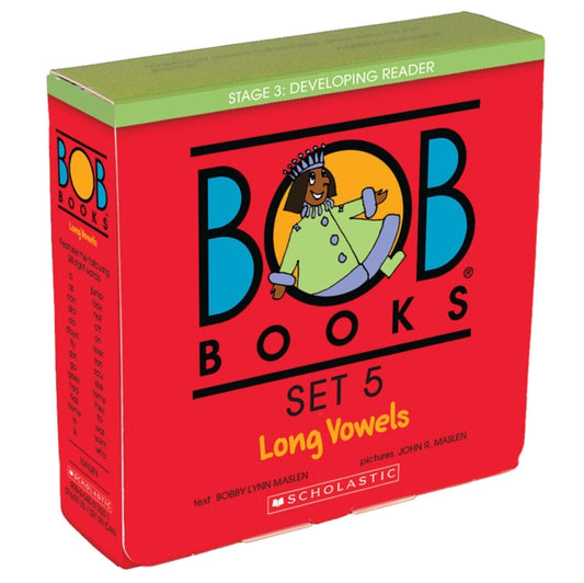 Book cover of: Bob Books: Long Vowels (8 Books) (Stage 3: Developing Readers). By: Bobby Lynn Maslen
