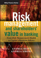 Book cover of: Risk Management and Shareholders' Value in Banking. By: Andrea Sironi