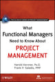 Book cover of: What Functional Managers Need to Know About Project Management. By: Harold Kerzner