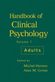 Book cover of: Handbook of Clinical Psychology, Volume 1. By: Alan M. Gross