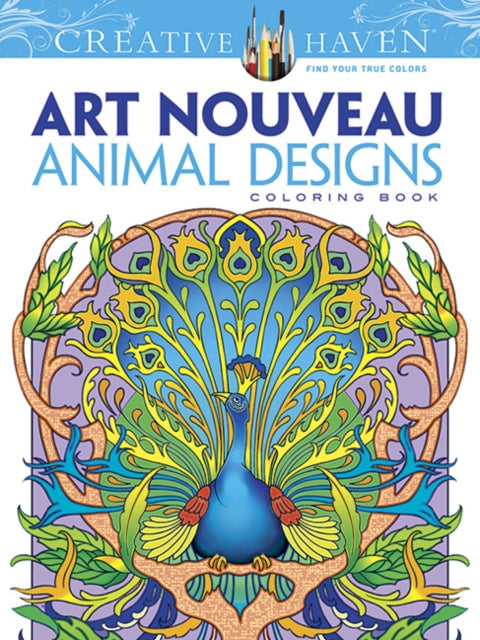 Book cover of: Creative Haven Art Nouveau Animal Designs Coloring Book. By: Marty Noble