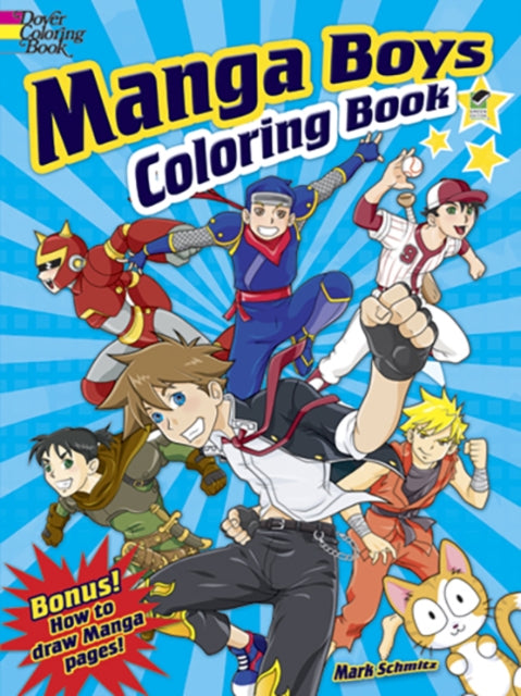 Book cover of: Manga Boys Coloring Book. By: Mark Schmitz