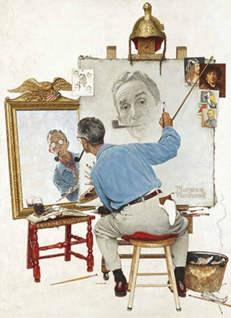 Book cover of: Norman Rockwell's Triple Self-Portrait Notebook. By: Norman Rockwell