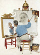Book cover of: Norman Rockwell's Triple Self-Portrait Notebook. By: Norman Rockwell
