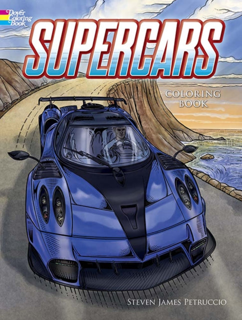 Book cover of: Supercars Coloring Book. By: Steven James Petruccio