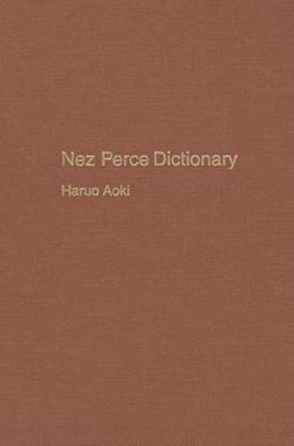 Book cover of: Nez Perce Dictionary