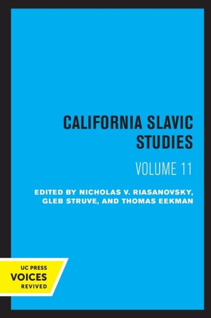 Book cover of: California Slavic Studies, Volume XI. By: Nicholas V. Riasanovsky