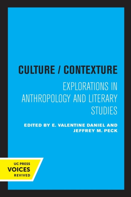 Book cover of: Culture/Contexture. By: E. Valentine Daniel