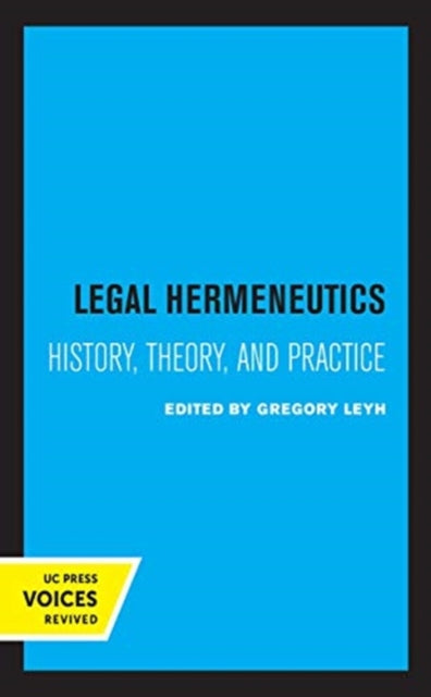 Book cover of: Legal Hermeneutics. By: Gregory Leyh