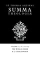 Book cover of: Summa Theologiae: Volume 15, The World Order. By: Thomas Aquinas