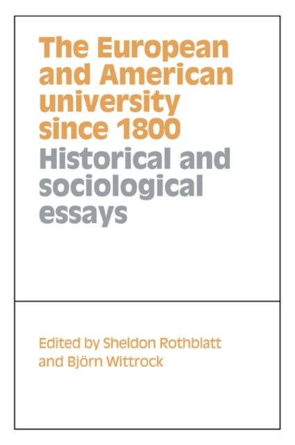 Book cover of: European and American University since 1800