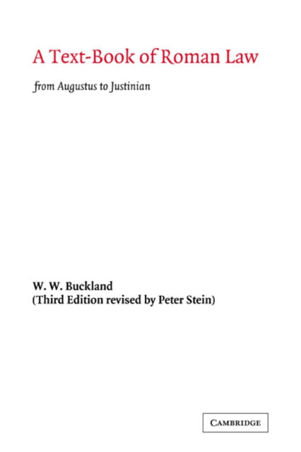 A Text-Book of Roman Law