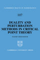 Book cover of: Duality and Perturbation Methods in Critical Point Theory. By: N. Ghoussoub
