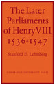 Book cover of: Later Parliaments of Henry VIII. By: Lehmberg
