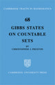 Book cover of: Gibbs States on Countable Sets. By: Christopher J. Preston