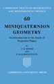 Book cover of: Miniquaternion Geometry. By: T. G. Room