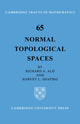Book cover of: Normal Topological Spaces. By: Richard A. Alo