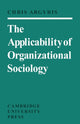 Book cover of: Applicability of Organizational Sociology