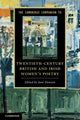 Book cover of: Cambridge Companion to Twentieth-Century British and Irish Women's Poetry. By: Jane Dowson